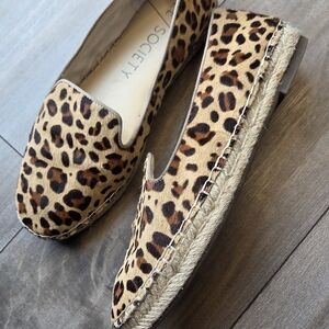 Leopard Print Espadrille Loafers